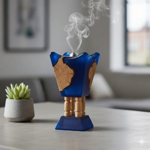 Quemador de Incienso Indio de Madera de Sándalo Sólido, Hecho a Mano, Ecológico, Duradero, de Estilo Lujoso HASAN CRAFT, para Uso Religioso en Mezquitas y Majlis - Product Image 4