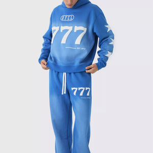 Can Be Customized Street Wear High Quality Clothing Jogging Flare Pants Puff Printing <b>Tech</b> Fleece Tracksuit for Men - Product Image 1