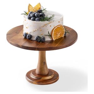 Présentoir décoratif en bois écologique, support à gâteau rond sur pied avec pieds pour l'affichage de cupcakes d'anniversaire ou de mariage - Product Image 4
