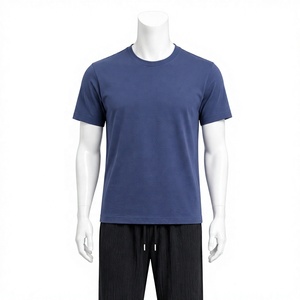 Bespoke Customized Samavia Men's Summer Workout Two-Piece <b>Set</b> Ultra Thin <b>Knitted</b> Pants Light Top V-neck Loose Fit Quick T-Shirt - Product Image 1