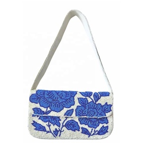 Bolso de Hombro con Cuentas de Vidrio y Diseño Floral, Cierre Magnético, Ideal para la Playa, Fiestas, Oficina y Viajes, para Mujer - Product Image 6