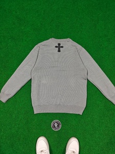 Knitwear Manufacturer Custom Design Logo <b>Cardigan</b> Ribbed Crew Neck Coarse Wool Knitted Jumper Sweater Men Autumn - Product Image 2