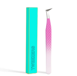 Curved Classic Eyelash Isolation Tweezer Stainless Steel Anti-Slip Grip Precision Lash Extension Tool Custom Lash Tweezers - Product Image 2