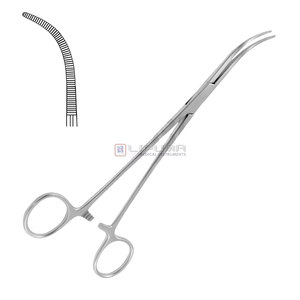 Overholt <b>Clamp</b> Forceps 21.0cm Curved Surgical Instrument Manual Power MOL Wholesale for Thoracic Abdominal Medications - Product Image 1