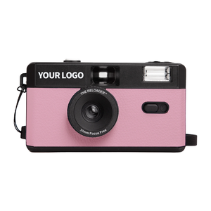 Appareil photo argentique 35 mm réutilisable avec logo personnalisé, mise au point fixe, manuel, en plastique, pile AA, design compact, cadeau promotionnel, coloré - Product Image 1