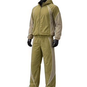 Customized Manufacture Tracksuit Splice Color <b>Black</b> Tracksuit Nylon Polyester Streetwear <b>Windbreaker</b> Nylon Tracksuit Men 2027 - Product Image 2