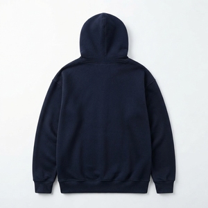 OneApex Men's <b>Navy</b> Blue Hooded <b>Sweatshirt</b> Regular Fit Casual Pullover Fleece Cotton Streetwear With Front Pocket - Product Image 5