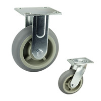 Roues pivotantes de 8 pouces avec roulettes de frein, roulettes industrielles, roulette TPR, taches, usine, vente chaude, robuste