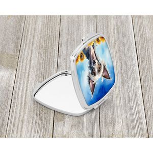 กระจกแต่งหน้าขนาดกะทัดรัดแบบพับได้ของขวัญดีไซน์แบบพกพาสำหรับผู้หญิงและเด็กผู้หญิงลายดอกทานตะวันจีน - Product Image 2