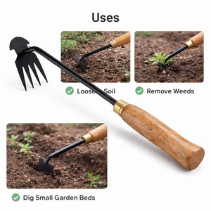 Ensemble d'outils de jardinage contemporains en métal : truelle et cultivateur - Product Image 5