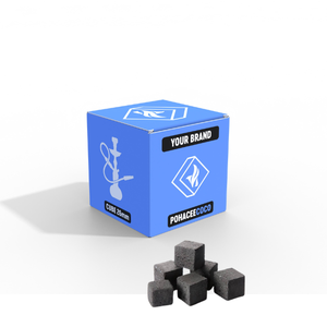 Briquette de charbon de noix de coco naturelle OEM marque privée chicha charbon de bois narguilé cube personnalisé usine indonésienne faible teneur en cendres - Product Image 1
