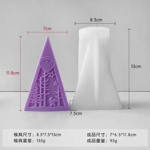 Molde de Silicona para Velas de Yeso con Diseño de Árbol de Navidad, Decoraciones Navideñas - Product Image 6