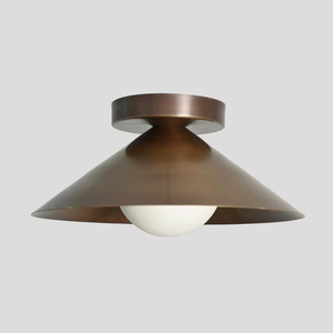 Lámpara de Techo Redonda de Bronce E27 LED con Pantalla Antideslumbrante, 2700K, Luz Blanca Cálida Suave para Sala de Estar - Product Image 3