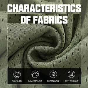 Shorts en maille ajustables de qualité supérieure, confortables et respirants, coupe décontractée, tendance, en promotion pour hommes - Product Image 5