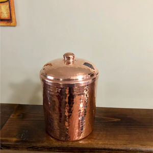 Attractive Design Decorative Gold Plated Metal <b>Kitchen</b> <b>Storage</b> Canister Set 4 Piece Hammered Finish Food <b>Storage</b> Jars With Lids - Product Image 5