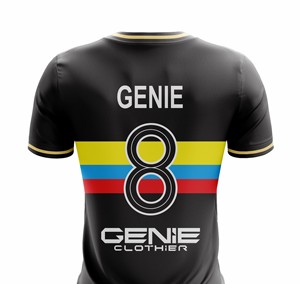Camiseta de Fútbol Personalizada para Hombre, 100% Poliéster, Sublimada, Impresión por Transferencia de Calor, Secado Rápido, Manga Corta, Logotipo Personalizado, Múltiples Posiciones - Product Image 3