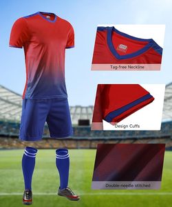 Maillot et short de football pour hommes avec chaussettes, uniformes d'équipe de football à séchage rapide - Product Image 3
