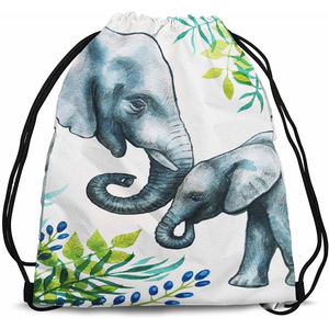 Wholesale Sublimation <b>Drawstring</b> Bags Custom Logo Polyester <b>Backpack</b> Gym Sports Bag Lightweight Durable String Bag - Product Image 1