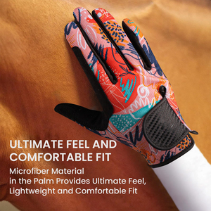 Super Grip Genuine Leather Horse Riding <b>Gloves</b> Anti-Slip <b>Moisture</b> Wicking Comfortable and Breathable for Winter Daily Use - Product Image 5