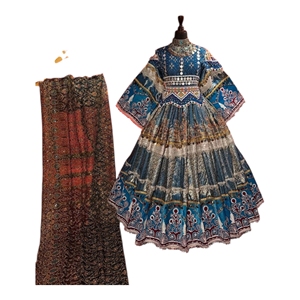 Custom Sizes Logo LOW MOQ Afghani Dress For <b>Wedding</b> Breathable Indian Banarsi Style Afghan Kuchi Party Dresses Floor-Length 2026 - Product Image 1