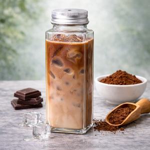 55mm Neck Square PET <b>Bottle</b> 300ml Capacity <b>with</b> Screw Lid <b>Flip</b> <b>Top</b> Cap for Tea Coffee Juice Beverages Exported to Asia America - Product Image 2
