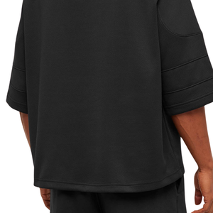 T-shirt de sport graphique surdimensionné pour homme, respirant, coupe ample, idéal pour l'entraînement et le fitness, noir - Product Image 5