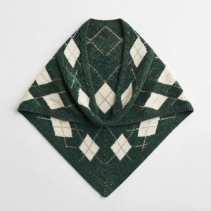Fabricant OEM ODM de châles et écharpes tricotés à motifs personnalisés, châles doux et chauds pour l'hiver, couvertures enveloppantes pour femmes avec franges et pompons, vente en gros - Product Image 3