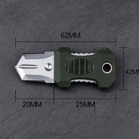 Couteau EDC multifonction miniature, robuste, en acier inoxydable, montable sur système MOLLE, outil utilitaire d'extérieur, couteau de poche compact pour la survie