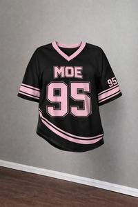 Camiseta de Verano con Estampado de Números, Estilo Urbano, Casual, Holgada, Cuello en V, Camiseta Corta para Mujer, Venta al por Mayor, Jersey de Fútbol Americano - Product Image 3