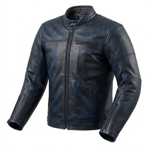 Blouson de course bicolore pour hommes, vestes pour hommes, équipement de moto en cuir blindé, protection pour motards en cuir de vachette, tendance USA - Product Image 5
