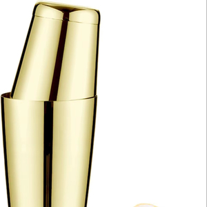 Juego de Coctelera Boston de Acero Inoxidable, 1 Pieza, Herramienta de Barman para Enfriar Bebidas, Cócteles, Mocktails, Mezclador de Jugos con Vaso Mezclador Dorado - Product Image 1