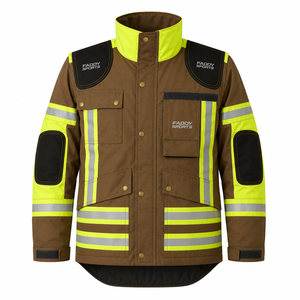 Custom High Visibility Safety <b>Jacket</b> Reflective Strip Workwear <b>Waterproof</b> <b>Hi</b>-<b>Vis</b> Winter Construction Bomber Safety Uniform - Product Image 1