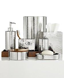Juego de accesorios de baño de 7 piezas de acero inoxidable satinado con dispensador de pañuelos y basurero para hogares, hoteles y resorts sofisticados - Product Image 2