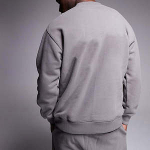2026 <b>Men's</b> Cotton Tracksuit Hoodie And Pants Set Solid Color Anti-static Casual Autumn Wear Full Length Drawstring <b>Men</b> Tracksuit - Product Image 4
