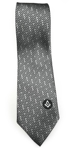 Corbata Masónica de Poliéster Estampada con Patrón Geométrico, Diseño Formal y Duradero - Product Image 2