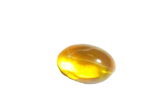 Zafiro Estrella Amarillo Transparente Ovalado de 5x7 mm, 1 Quilate, Creado en Laboratorio, Cabujón Pulido con Efecto de Estrella de 6 Puntas para Joyería - Product Image 3