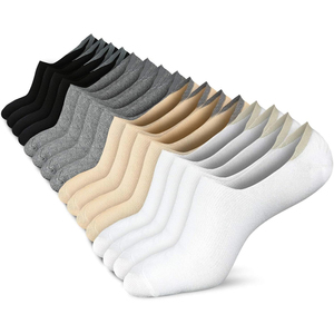 Calcetines tobilleros de color sólido, de algodón transpirable, invisibles, finos, de punto, para adultos, para uso diario, casual, de verano. - Product Image 4