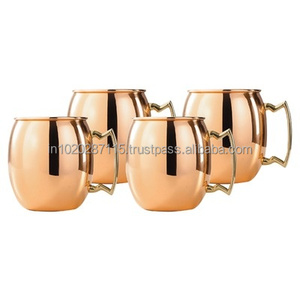 Elegante taza de mula de cobre con superficie lisa y encanto artesanal adecuada para celebraciones navideñas o exhibición de cocina rústica - Product Image 4