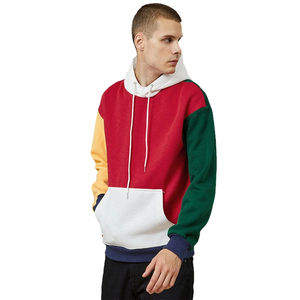 Sudadera con Capucha para Hombre, Invierno, Bloques de Color, Impresión Digital, Algodón/Felpa de Alta Calidad, Color y Diseño Personalizables - Product Image 1