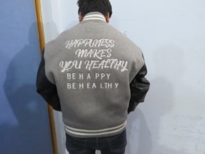 Custom Wholesale Blank <b>Fleece</b> Varsity Jacket Men Slim Fit Streetwear Letterman Jacket Casual Striped Trim Unisex Baseball Jacket - Product Image 3