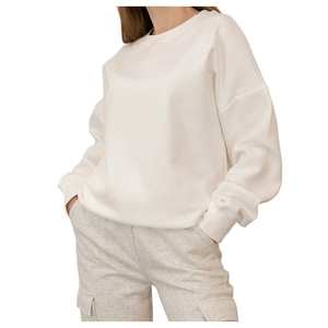 Sudadera de Forro Polar Grueso de Alta Calidad para Mujer, Cuello Alto, con Logotipo Personalizado Bordado, para Invierno - Product Image 4