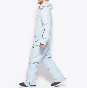 Combinaison de ski une pièce, combinaison de neige avec capuche et fourrure, imperméable, combinaison de snowboard, vêtements de sport d'hiver pour le ski - Product Image 5