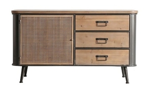Mueble Modular de Madera de Mango Sólida Ecológico y Moderno para Sala de Estar, Gran Capacidad, 2 Puertas, Puertas Planas, Estantes, Marca Chandni - Product Image 1