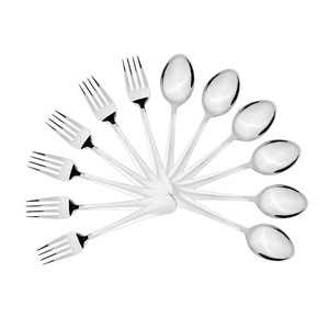 Modern <b>Reusable</b> Stainless Steel <b>Cutlery</b> <b>Set</b> Forks Spoons Knives Elegant Party Vintage Style - Product Image 1