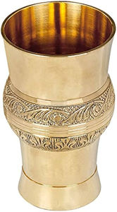 Verres à boire en laiton de conception de frontière avec le verre d'eau en métal fini de couleur polonaise et d'or avec la belle conception de frontière - Product Image 4