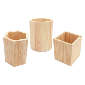 Organizador de Escritorio de Madera con Diseño Elegante, Porta Tijeras y Porta Lápices de Colores, Contenedor de Almacenamiento para Oficina - Product Image 1