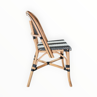 Chaise de bistrot la plus populaire pour café, restaurant, espaces résidentiels et publics - Rotin synthétique naturel tressé avec garantie de tissage de 3 ans