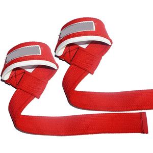 Correas de elevación de cuero de algodón pesado personalizadas para entrenamiento de fuerza soporte adicional peso muerto sin MOQ muñequeras de fitness - Product Image 4