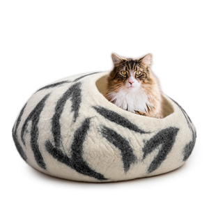 Cama de Lujo para Gatos de Fieltro y Lana, Casa para Mascotas Hecha a Mano, Desmontable y Lavable, para Gatos Grandes, Proveedor Mayorista OEM para Exportación - Product Image 4