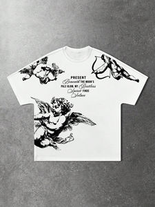 NEW MEN Street Life Men's <b>Batwing</b> Sleeve Printed Short Sleeve <b>T</b>-<b>Shirt</b> - Product Image 5